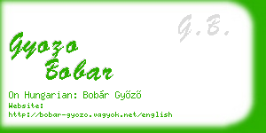 gyozo bobar business card