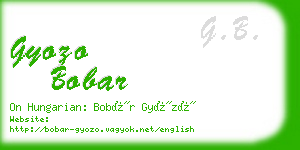 gyozo bobar business card